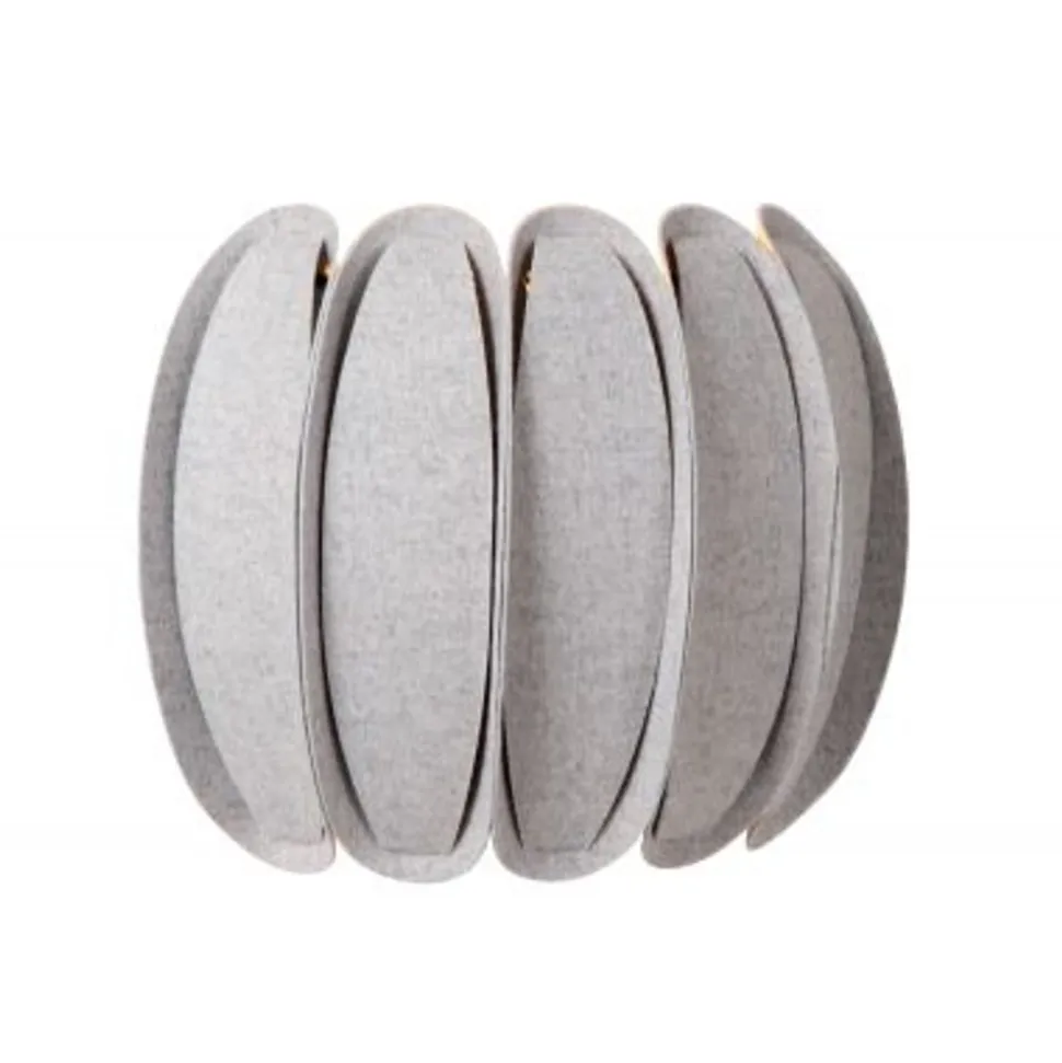 Lucide SPENCER Wandlamp-Grijs-1xE27-40W-Vilt