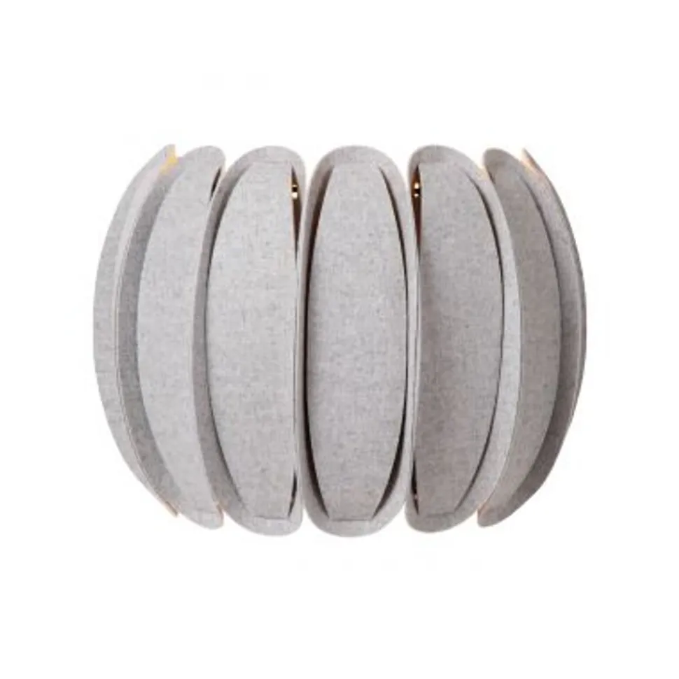 Lucide SPENCER Wandlamp-Grijs-1xE27-40W-Vilt