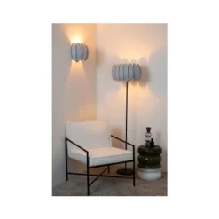 Lucide SPENCER Wandlamp-Grijs-1xE27-40W-Vilt