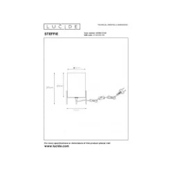 Lucide STEFFIE - Tafellamp - Ø 15,5 cm - 1xE27 - Amber Lucide