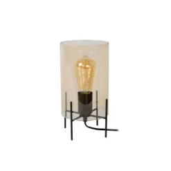 Lucide STEFFIE - Tafellamp - Ø 15,5 cm - 1xE27 - Amber Lucide