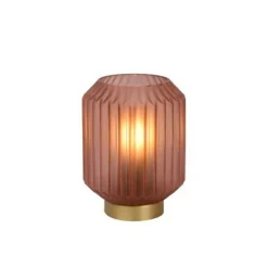 Lucide SUENO - Tafellamp - Ø 13 cm - 1xE14 - Roze Lucide
