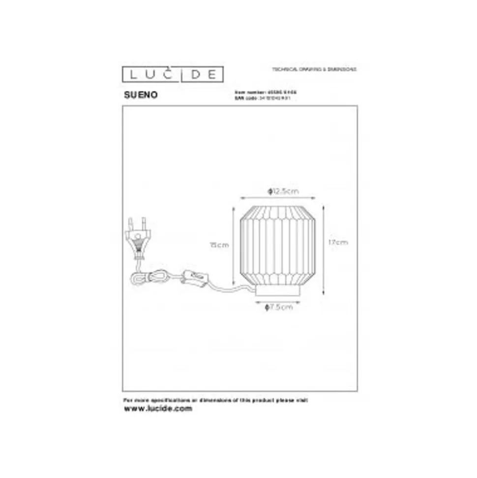 Lucide SUENO - Tafellamp - Ø 13 cm - 1xE14 - Roze Lucide