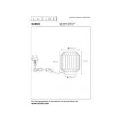 Lucide SUENO - Tafellamp - Ø 13 cm - 1xE14 - Mat Grijs Lucide