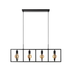 Lucide SUUS Hanglamp-Zwart-4xE27-40W-Metaal