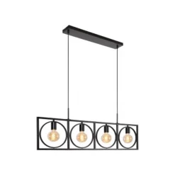 Lucide SUUS Hanglamp-Zwart-4xE27-40W-Metaal