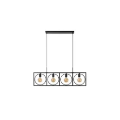 Lucide SUUS Hanglamp-Zwart-4xE27-40W-Metaal