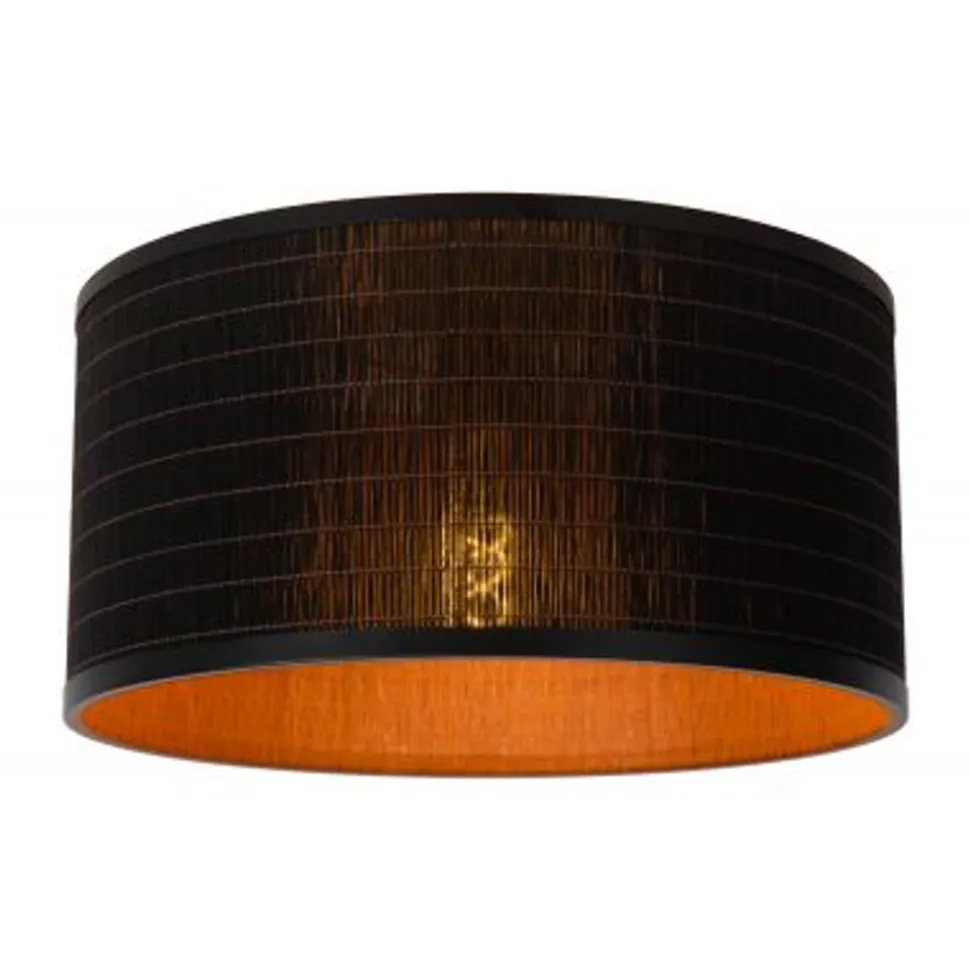 Lucide TAGALOG Plafonnière-Zwart-Ø40-1xE27-40W-Bamboe