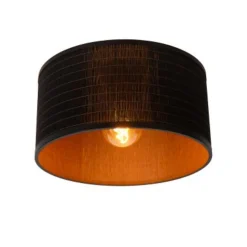 Lucide TAGALOG Plafonnière-Zwart-Ø40-1xE27-40W-Bamboe