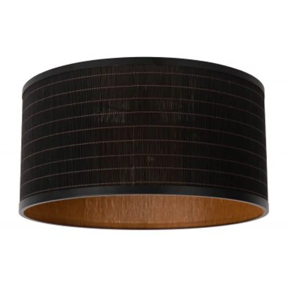 Lucide TAGALOG Plafonnière-Zwart-Ø40-1xE27-40W-Bamboe