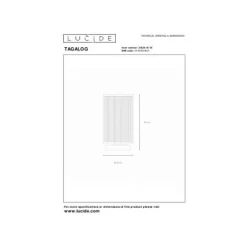 Lucide TAGALOG Tafellamp-Zwart-Ø15-1xE27-40W-Bamboe