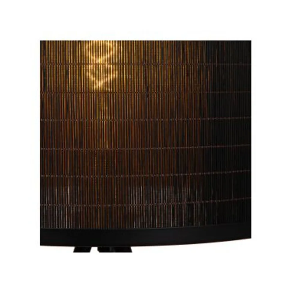 Lucide TAGALOG Vloerlamp-Zwart-Ø55-1xE27-40W-Bamboe