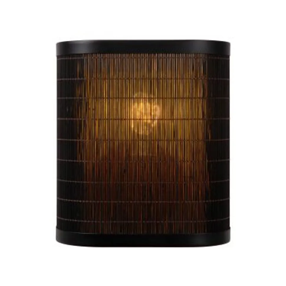 Lucide TAGALOG Wandlamp-Zwart-1xE27-40W-Bamboe