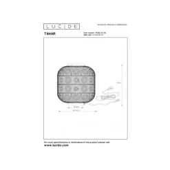 Lucide TAHAR - Tafellamp - Ø 25 cm - 1xE27 - Zwart Lucide