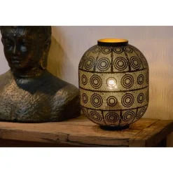 Lucide TAHAR - Tafellamp - Ø 25 cm - 1xE27 - Zwart Lucide