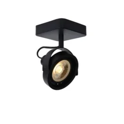 Lucide TALA LED - Plafondspot - LED Dim to warm - GU10 - 1x12W 2200K/3000K - Zwart