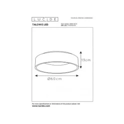 Lucide TALOWE LED Plafonnier Ø60cm 42W 3000K Wit