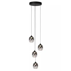 Lucide TAMINO - Hanglamp - Ø 36 cm - LED Dimb. - 4x5,2W 3000K - Zwart