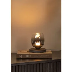 Lucide TAMINO - Tafellamp - Ø 15 cm - LED - 1x6W 3000K - Zwart