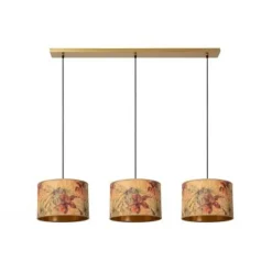 Lucide TANSELLE Hanglamp-Multic.-3xE27-60W-Bamboe