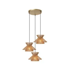 Lucide TASMAN Hanglamp-Nature.-3xE27-60W-Papier