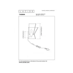 Lucide TASMAN Wandlamp-Nature.-1xE14-40W-Papier