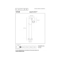 Lucide TATUM - Sokkellamp Buiten - LED - 1x5W 3000K - IP65 - Antraciet Lucide