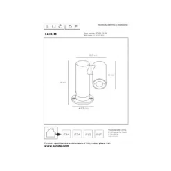 Lucide TATUM - Tuinspot Buiten - LED - 1x5W 3000K - IP65 - Antraciet Lucide