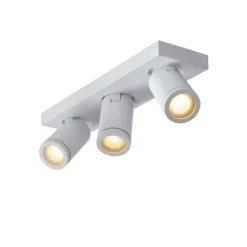 Lucide TAYLOR - Plafondspot Badkamer - LED Dim to warm - GU10 - 3x5W 2200K/3000K - IP44 - Wit Lucide