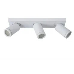 Lucide TAYLOR - Plafondspot Badkamer - LED Dim to warm - GU10 - 3x5W 2200K/3000K - IP44 - Wit Lucide