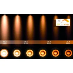 Lucide TAYLOR - Plafondspot Badkamer - LED Dim to warm - GU10 - 1x5W 2200K/3000K - IP44 - Zwart Lucide