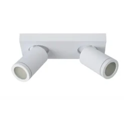 Lucide TAYLOR - Plafondspot Badkamer - LED Dim to warm - GU10 - 2x5W 2200K/3000K - IP44 - Wit Lucide