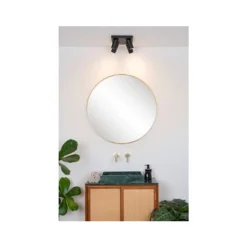 Lucide TAYLOR - Plafondspot Badkamer - LED Dim to warm - GU10 - 4x5W 2200K/3000K - IP44 - Zwart Lucide