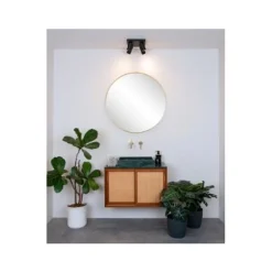 Lucide TAYLOR - Plafondspot Badkamer - LED Dim to warm - GU10 - 4x5W 2200K/3000K - IP44 - Zwart Lucide