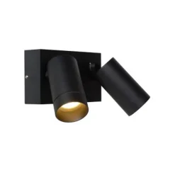 Lucide TAYLOR - Wandspot Buiten - 2xGU10 - IP54 - Zwart Lucide