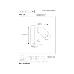 Lucide TAYLOR - Wandspot Buiten - 1xGU10 - IP54 - Wit