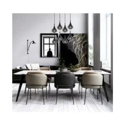 Lucide TEARS Hanglamp-Zwart-LED Dimb.-8xG4-1,5W-3000K