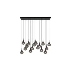 Lucide TEARS Hanglamp-Zwart-LED Dimb.-16xG4-1,5W-3000K