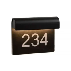 Lucide THESI LED - Wandlamp Buiten - LED - 1x8W 3000K - IP54 - Zwart Lucide