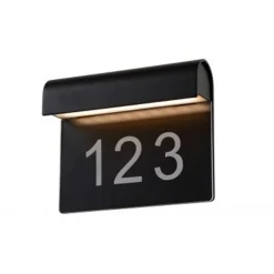 Lucide THESI LED - Wandlamp Buiten - LED - 1x8W 3000K - IP54 - Zwart Lucide