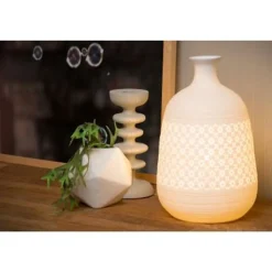 Lucide TIESSE - Tafellamp - Ø 18,6 cm - 1xE14 - Wit