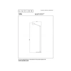 Lucide TIPIK Vloerlamp-Zwart-LED Dimb.-3W-2700K-3 StepDim