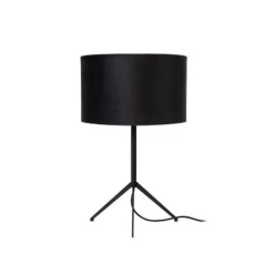 Lucide TONDO Tafellamp-Zwart-Ø30-1xE27-60W-Katoen