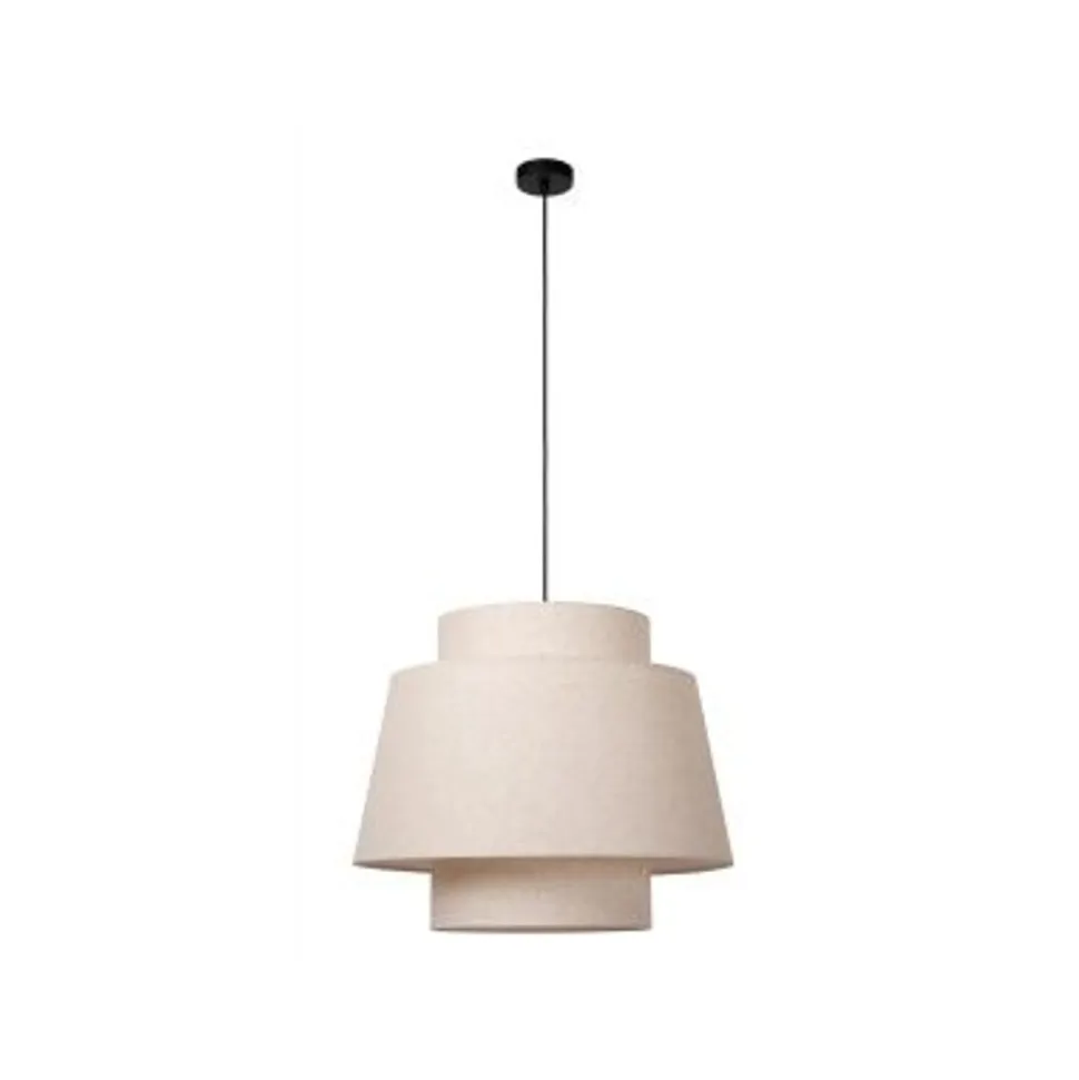 Lucide TRIBUTE Hanglamp-Beige-Ø60-1xE27-40W-Stof