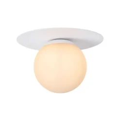 Lucide TRICIA Plafonnière-Wit-Ø25-1xE27-15W-Metaal