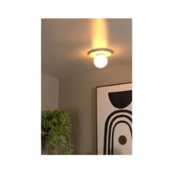 Lucide TRICIA Plafonnière-Wit-Ø25-1xE27-15W-Metaal