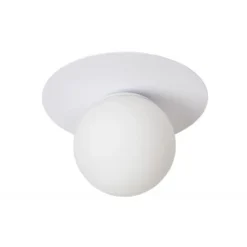 Lucide TRICIA Plafonnière-Wit-Ø25-1xE27-15W-Metaal