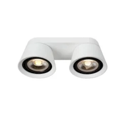 Lucide TRIGONO Plafondspot-Wit-2xGU10 (ES111)-12W-Metaal