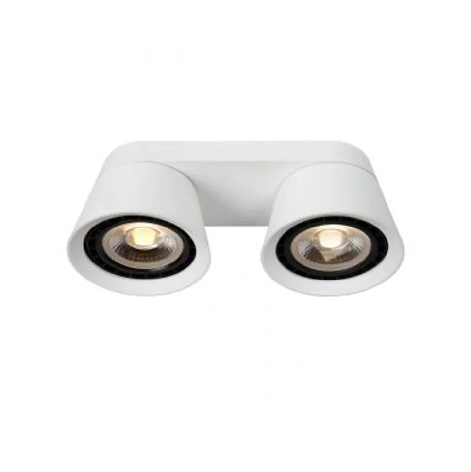 Lucide TRIGONO Plafondspot-Wit-2xGU10 (ES111)-12W-Metaal