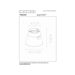 Lucide TRIGONO Plafondspot-Wit-Ø10,5-1xGU10-50W-Metaal